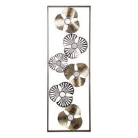decoracion de pared blomma metal dorado
