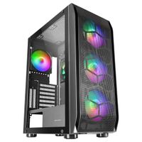 mars gaming mc-kx torre gaming premium e-atx sistema cpu freezer 5 ventiladores argb ultra-silenciosos controladora argb y mando rf frontal mesh torre pc gaming negro o blanco