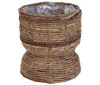 macetero de hoja de banana natural marron d26x185h cm