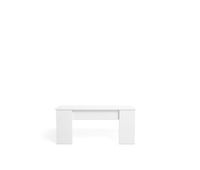 mesa de centro low elevable color blanco