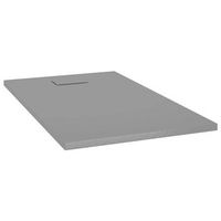 plato de ducha smc gris 120x70 cm vidaxl