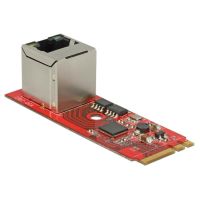 tarjeta de red delock 62949 m2 ethernet 1000 mbits cableada roja