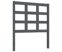 vidaxl cabecero de cama madera maciza de pino gris 805x4x100 cm