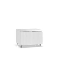 comoda venere blanco mate en mdf con 4 ruedas