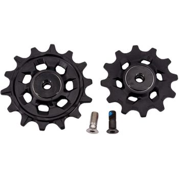 SRAM | Roldanas De Cambio GX Eagle AXS - Juego de Poleas GX Eagle AXS de 12 velocidades      Uso: BTT     Dientes superiores: 12     Dientes inferiores: 14     Rango de engranajes: 12 velocidades