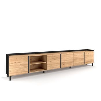 Mueble Tv, Televisión, Muebles De Salón, Almacenaje, 309x61x35 Cm, Para Tv Hasta 80