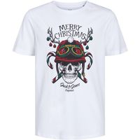 jack  jones camiseta 12222475 jorclaus tee ss crew neck xmas jnr bright white para nino
