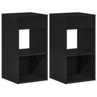mesillas de noche con cajon 2 uds roble negro 35x34x665 cm vidaxl