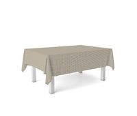 mantel vichy pequeno taupe teflonado confeccionado 300x140cm donegal collections