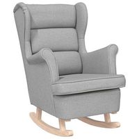silla mecedora de tela gris nube 74x90x102 cm vidaxl