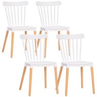 sillas de comedor 43x525x83 cm blanco