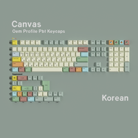 kbd-teclas coreanas de lona material pbt perfil oem juego grande de teclas para teclado mecanico interruptores magneticos