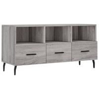 mueble tv  mueble de salon  armario tv madera de ingenieria gris sonoma 102x36x50 cm