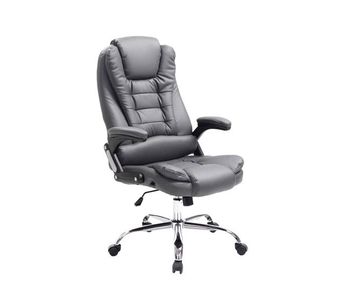 Silla de oficina thor simil cuero gris 78x69.5x113 cm