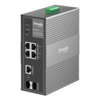 switch gestionado tp-link ies206gpp 4x rj-45 gigabit 1x sfp poe sin ventilador montaje rackparede 12gbps rango industrial