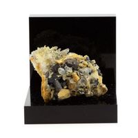 siderite quartz bournonite pyrite - piedra natural de francia saint -pierre -de -meage - falta mina cristales multicolores 2089 ct -