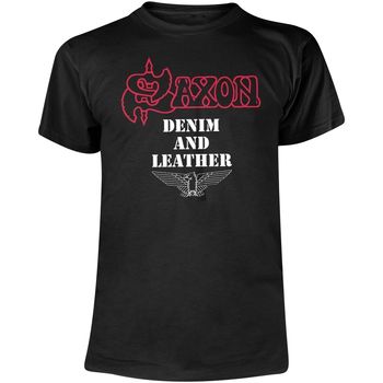 Saxon Camiseta Denim And Leather para mujer
