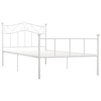 cama individual  cama para adultos  estructura de cama de metal blanco 100x200 cm