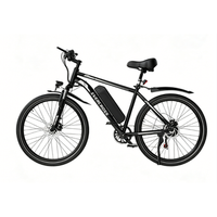 bicicleta electrica de 26 - evercross tech ek15 r motor de 250 w r bateria de 374 wh r 7 velocidades r frenos de disco r doble suspension r color negro
