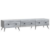 mueble de tv con cajon gris sonoma 147 x 345 x 30 cm vidaxl
