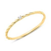 anillo para mujer en oro de 14 quilates con diamante