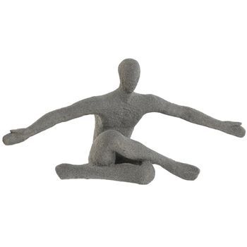 Figura Resina 57x19,5x26,8 Persona Gris