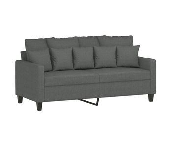 Sofá de 2 plazas - sofá de salón - sofá moderno de tela gris oscuro 140 cm