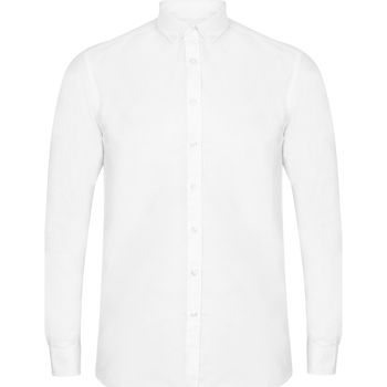 Henbury Camisa manga larga dern para hombre