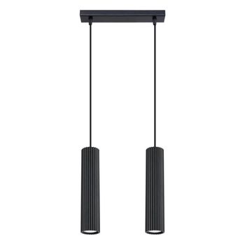 Lámpara colgante moto negro, 2 luces