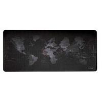 alfombrilla para raton q-connect xxl negra con diseao mapa del mundo 900x400 mm