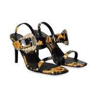 versace jeans sandalias con tacon mujer - negro talla 40