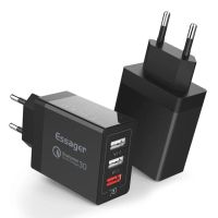 cargador usb de 30w mensaje 3 puertos 3usb-a qc30 20 cargador rapido de pared adaptador enchufe de la ue para iphone 1