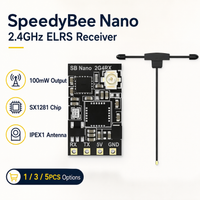 receptor speedybee nano 24ghz expresslrs 100mw sx1281 con antena t ipex1 para drones de carreras fpv piezas de aviones rc 1 pieza 3 piezas 5 piezas