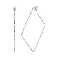 de aros cuadrados de plata 925