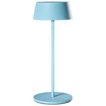 Lámpara Led Inalámbrica De Metal Para Interior Y Exterior Recargable Por Puerto Usb C Azul Guder