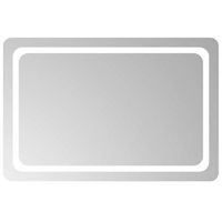 espejo de bano led transparente 90 x 60 cm vidrio templado vidaxl