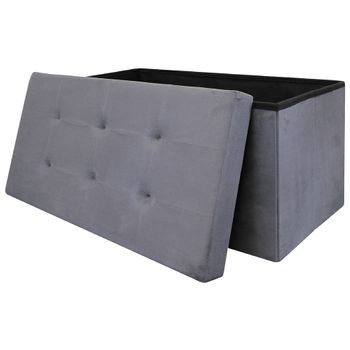 Banco-puf Plegable Gris Oscuro
