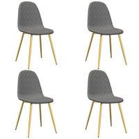 sillas de comedor 4 unidades de terciopelo gris claro