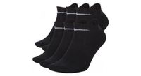 calcetines nike everyday lightweight no show  x6  negro unisex