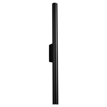 Aplique de pared vacu negro, 2 luces