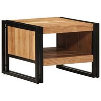mesa de centro madera maciza de acacia 50x50x38 cm
