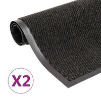 alfombras de entrada rectangulares de nudo 2 uds negro 80x120cm vidaxl
