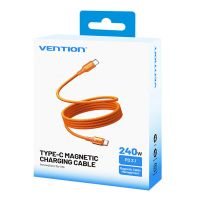 vention tsa 5a 240w cable tipo c a tipo c pd31 pps carga rapida transmision de datos nucleo de cobre ennegrecido 1m15