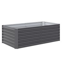 jardinera exterior 180x90x575 cm gris oscuro