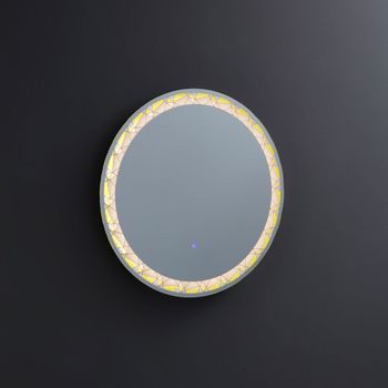 Espejo De Pared Redondo 60 Cm Retroiluminado Por Led