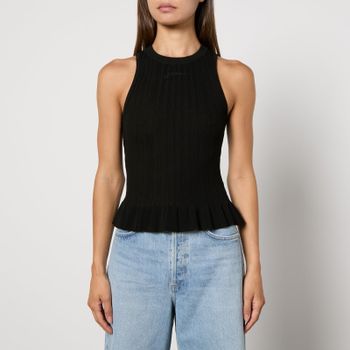 Ganni Ribbed Knit Tank Top - S