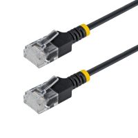 cable de red startech cat6a ultra delgado 80 cm negro