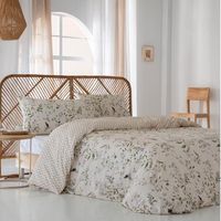 funda nordica bullon 100 saten algodon 200 hilos beige  cama 150