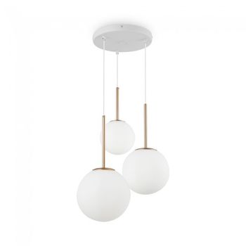 Lámpara colgante basic form opal (3 luces)