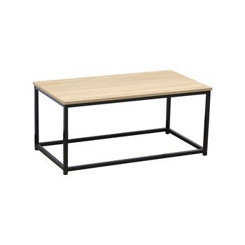 Mesa De Centro Mindy - Color Madera Natural Y Negro - Homekit